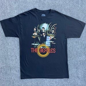 The Beatles 2009 Apple Corp Black Mens Graphic Band T-Shirt Size L